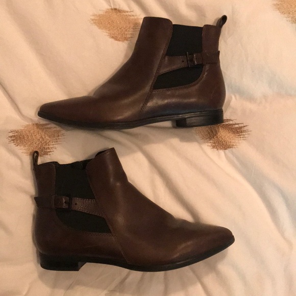 Clarks Shoes - Clarks booties 8.5 Brown Leather Women
